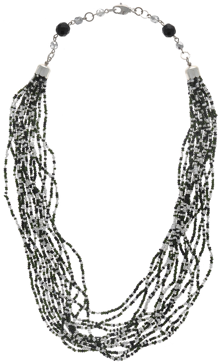 Бусы Beads (бисер), цвет: черный, белый, серебряный. Ручная авторская работа. ВВ6ВВ6 Бусы Beads (бисер), цвет: черный, белый, серебряный. Ручная авторская работа. ВВ6ВВ6Оригинальные бусы Beads ручной работы мастера Кузьминой Ольги выполнены в виде основы из четырнадцати рядов прочной нити, на которые нанизан бисер. Изделие дополнено гранеными бусинами из стекла. Бисеринки тщательно подобраны по формам, размерам и цвету, благодаря чему они прекрасно гармонируют друг с другом. Изделие застегивается на практичный замок-карабин, длина бус регулируется за счет дополнительных звеньев в цепочке. Уникальные бусы придадут вашему образу изюминку, подчеркнут красоту и изящество вечернего платья или преобразят повседневный наряд. УВАЖАЕМЫЕ КЛИЕНТЫ! Обращаем ваше внимание, что каждый товар выполнен вручную и потому уникален. Ваш экземпляр может несколько отличаться в деталях от представленного на фотографии. Общий вид украшения сохраняется.