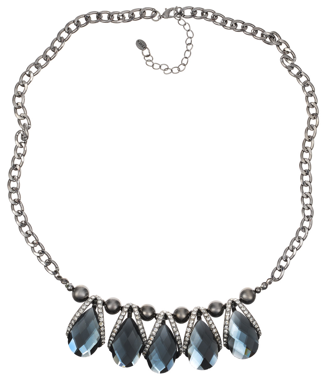 Колье Taya, цвет: хематит. T-B-10153T-B-10153-NECK-SL.HEMATITE Колье Taya, цвет: хематит. T-B-10153T-B-10153-NECK-SL.HEMATITEВеликолепное колье Taya выполнено из металлического сплава на основе латуни. Изделие дополнено подвесками из стеклянных ограненных камней и стразами. Колье имеет надежную застежку-карабин с регулирующей длину цепочкой. Такое колье позволит вам с легкостью воплотить самую смелую фантазию и создать собственный, неповторимый образ.