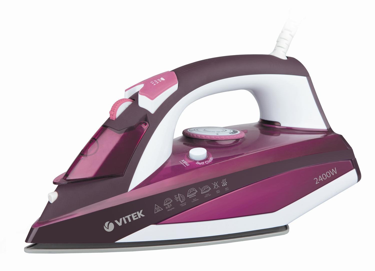 Vitek VT-1215(PK) утюгVT-1215(PK) Vitek VT-1215(PK) утюгVT-1215(PK)Утюг. VITEK 1215(PK) аксимальная мощность 2400 Вт.Подошва Ceramic Ultra Care.