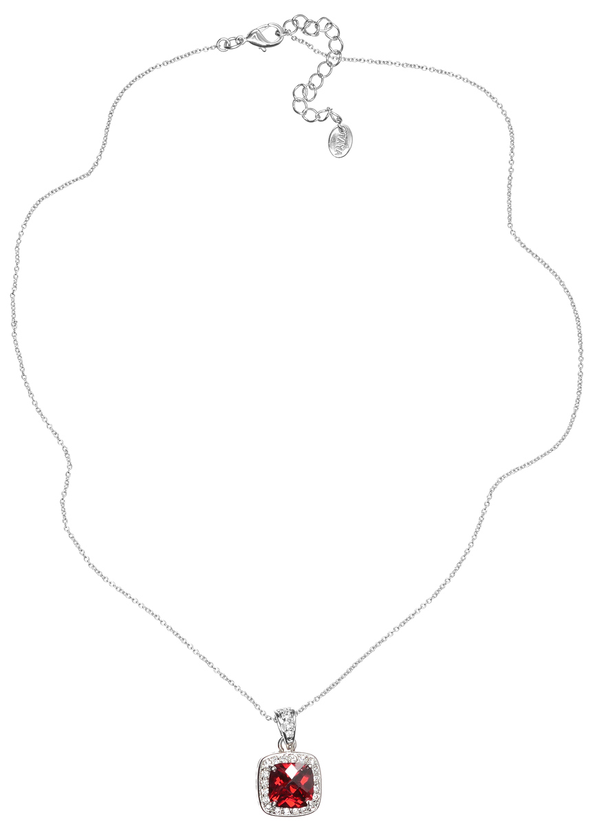 Колье Taya, цвет: серебристый, красный. T-B-4803T-B-4803-NECK-RH.GARNET Колье Taya, цвет: серебристый, красный. T-B-4803T-B-4803-NECK-RH.GARNETЭлегантное колье Taya выполнено из бижутерийного сплава с гальваническим покрытием родием. Колье дополнено подвеской, которая оформлена гранатовым цирконом. Колье застегивается на практичный замок-карабин, длина изделия регулируется за счет дополнительных звеньев. Колье Taya выгодно подчеркнет изящество, женственность и красоту своей обладательницы.