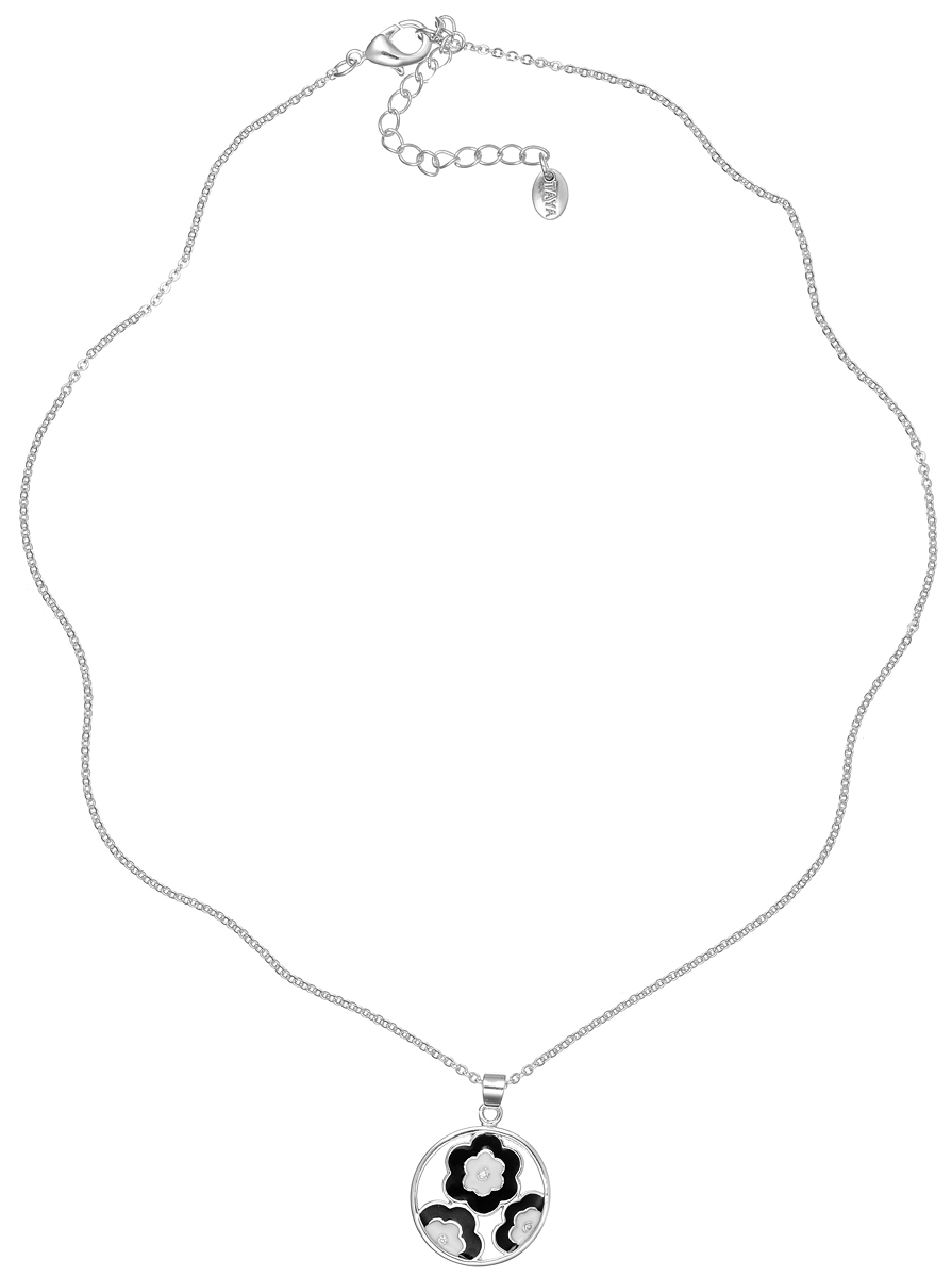 Колье Taya, цвет: серебряный, черный, белый. T-B-4819T-B-4819-NECK-BK.WHITE Колье Taya, цвет: серебряный, черный, белый. T-B-4819T-B-4819-NECK-BK.WHITEЭлегантное колье Taya выполнено из бижутерийного сплава с гальваническим покрытием родием. Колье дополнено подвеской, которая оформлена изображением цветов и эмалью. Колье застегивается на практичный замок-карабин, длина изделия регулируется за счет дополнительных звеньев. Колье Taya выгодно подчеркнет изящество, женственность и красоту своей обладательницы.