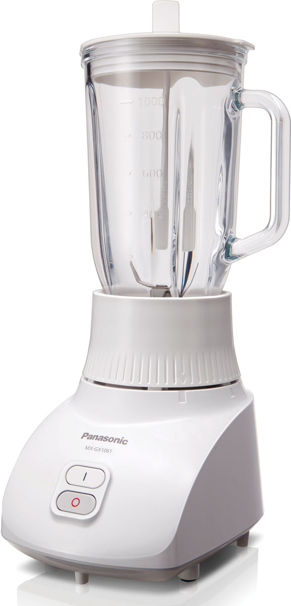 Panasonic MX-GX1011WTQ, White блендерMX-GX 1011 WTQ Panasonic MX-GX1011WTQ, White блендерMX-GX 1011 WTQЛюбите удивлять своих родных чем-нибудь необычным и вкусным? Тогда блендер – это то, что вам необходимо! Фантазируйте, экспериментируйте, поражайте своими кулинарными талантами вместе с блендером Panasonic MX-GX1011WTQ. Стильный дизайн, высокая функциональность и несомненное удобство – разве это не мечта каждой хозяйки? Устроить ужин в небольшом домашнем кругу или приготовить роскошный обед на 10 и более персон – блендер Panasonic MX-GX1011WTQ поможет вам это сделать за считанные минуты! Потратьте свое драгоценное время на то, чтобы провести его с близкими людьми, а не на готовку!