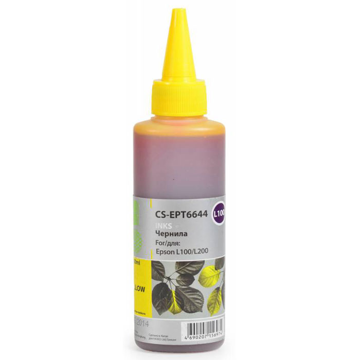 Cactus CS-EPT6644, Yellow чернила для Epson L100CS-EPT6644 Cactus CS-EPT6644, Yellow чернила для Epson L100CS-EPT6644Чернила Cactus CS-EPT6644 желтого цвета предназначены для перезаправки картриджей принтера Epson L100 и обеспечат отличное качество печати вашего устройства.