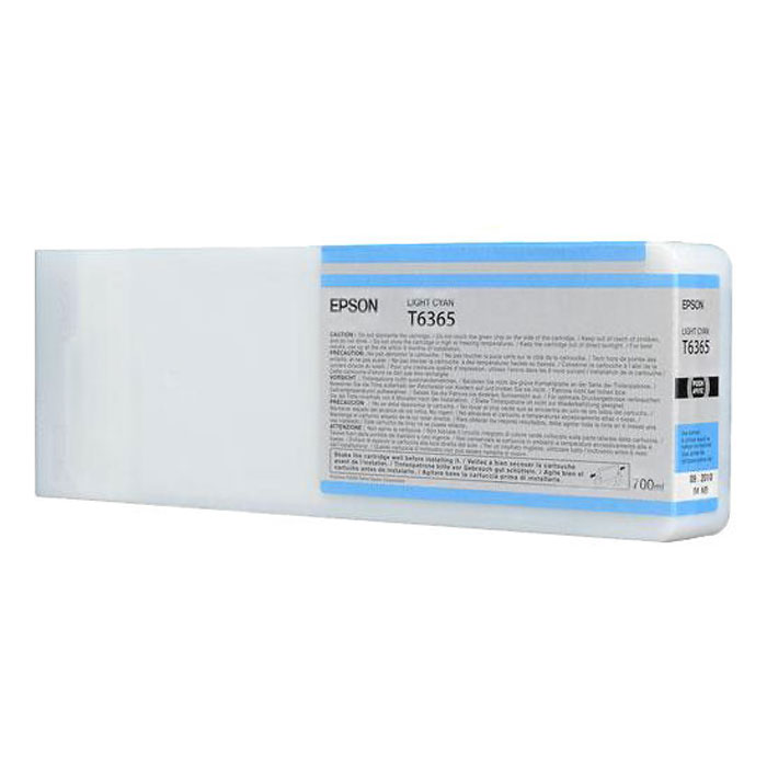 Epson T6365 (C13T636500), Light Cyan картридж для Stylus Pro 7900/9900C13T636500 Epson T6365 (C13T636500), Light Cyan картридж для Stylus Pro 7900/9900C13T636500Картридж Epson T6365 для Stylus Pro 7900/9900 со светло-голубыми чернилами предназначен для печати на глянцевых носителях. Он служит для печати превосходных фотоснимков и рассчитан на 700 мл.