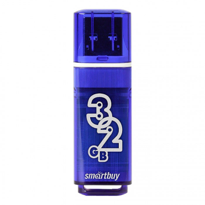 SmartBuy Glossy Series 3.0 32GB, Dark Blue USB-накопительSB32GBGS-DB SmartBuy Glossy Series 3.0 32GB, Dark Blue USB-накопительSB32GBGS-DBКорпус USB-накопителя SmartBuy Glossy Series 3.0 32GB сделан из прозрачного пластика с белой полоской, проходящей между корпусом и колпачком. Устройство оборудовано специальной системой для крепления колпачка - с помощью скобки он фиксируется между двумя выступающими пластинками на устройстве. Это очень удобно и минимизирует вероятность потери защитного колпачка. За эту же скобку устройство можно прикрепить к шнурку, чтобы накопитель всегда был под рукой. Совместим с: Windows 7, Windows 8, Windows Vista, Windows XP, Windows 2000, Windows 10, Linux, MAC OS X Пропускная способность интерфейса: 5000 Мбит/с