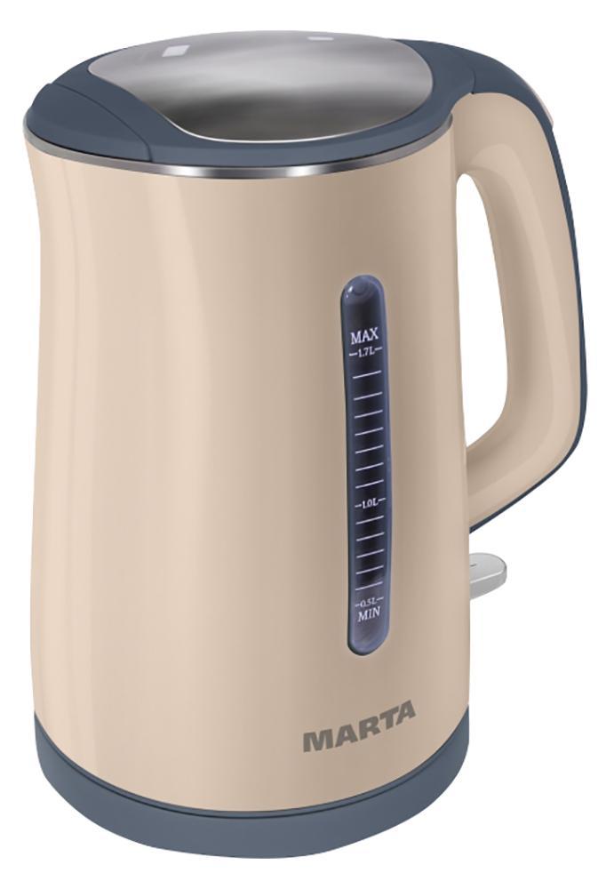 Marta MT-1065, Beige электрочайникMT-1065 beige Marta MT-1065, Beige электрочайникMT-1065 beigeЧайник строгой формы, выполненный в разных цветах, с эффектом термоса! Отличная вещь и отличный подарок. Обеспечивает энергосбережение и отличное настроение.