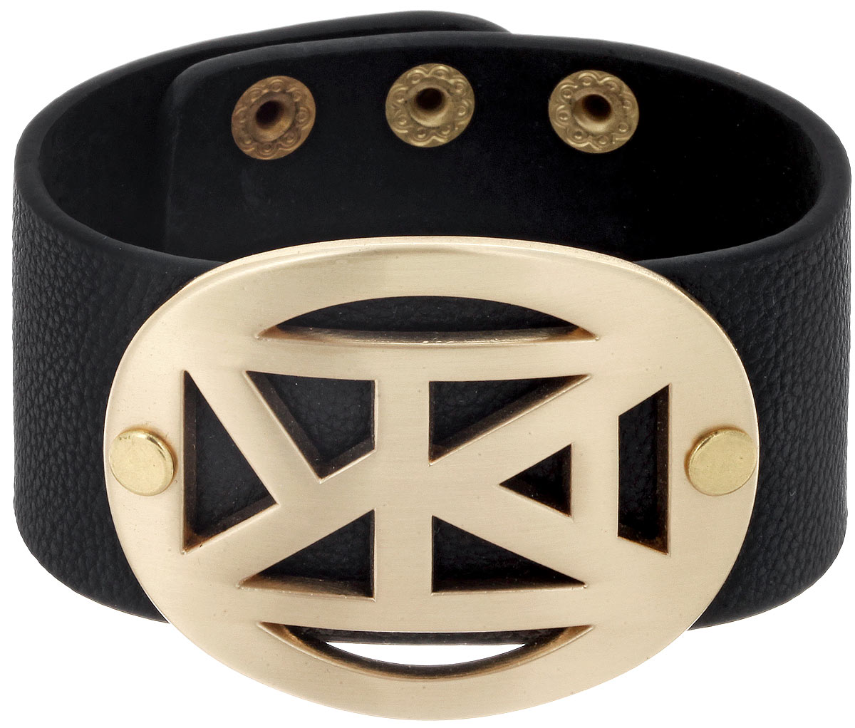 Браслет Taya, цвет: золотистый, черный. T-B-5487T-B-5487-BRAC-GL.BLACK Браслет Taya, цвет: золотистый, черный. T-B-5487T-B-5487-BRAC-GL.BLACKСтильный женский браслет Taya выполнен из искусственной кожи и дополнен декоративным металлическим элементом. Застегивается на кнопки и имеет три позиции для регулировки размера. Такой браслет внесет изюминку в любой образ и подчеркнет индивидуальность.