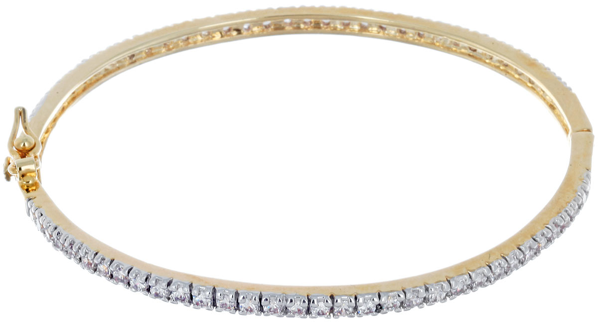 Браслет Taya, цвет: золотистый. T-B-3952T-B-3952-BRACELET-GOLD Браслет Taya, цвет: золотистый. T-B-3952T-B-3952-BRACELET-GOLDИзящный тонкий браслет Taya выполнен из металлического сплава с гальваническим покрытием на основе латуни и дополнен россыпью прозрачных цирконов. Застегивается браслет на защелку и дополнительно на металлическую петельку. За счет удобной застежки и качественного исполнения, браслет полюбится любой леди и станет ежедневным любимым аксессуаром.