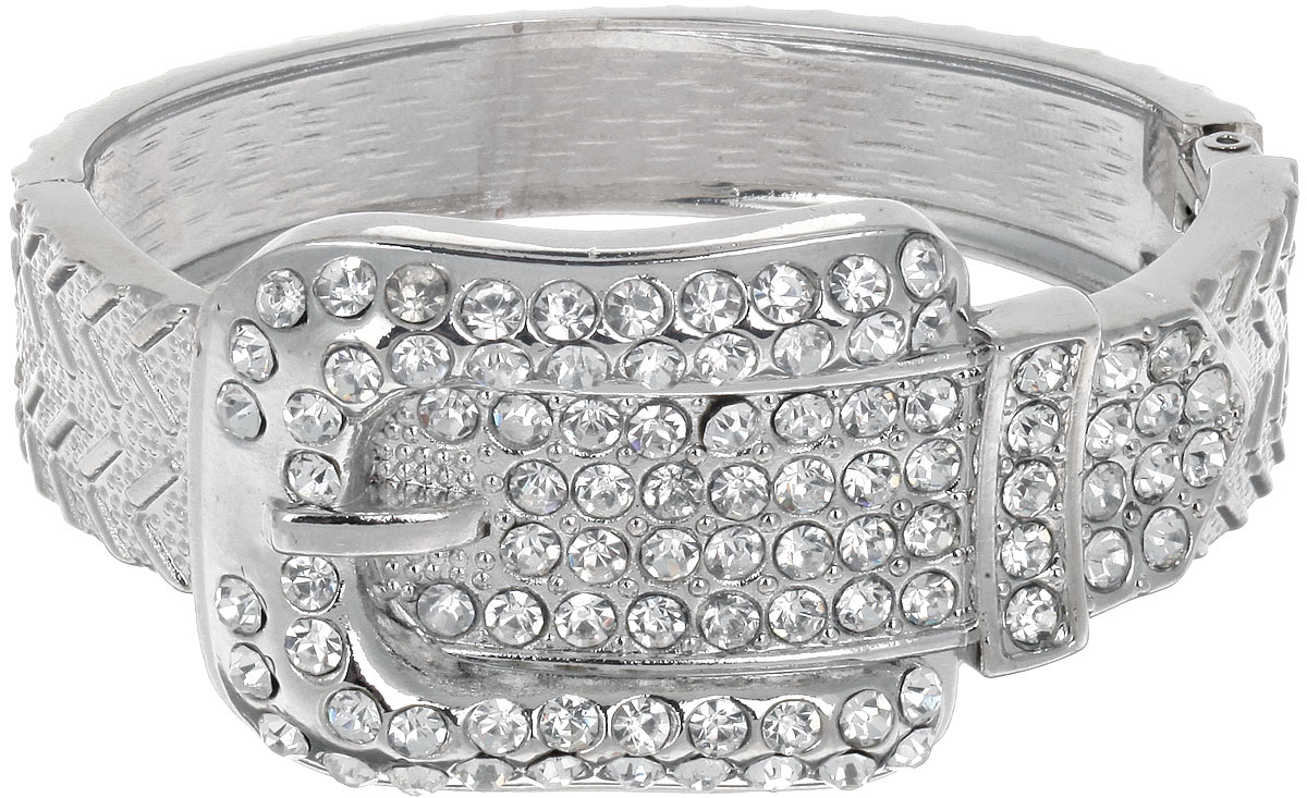 Браслет Taya, цвет: серебристый. T-B-7083T-B-7083-BRAC-SILVER Браслет Taya, цвет: серебристый. T-B-7083T-B-7083-BRAC-SILVERСтильный женский браслет Taya выполнен из металлического сплава в виде ремешка с пряжкой и украшен стразами. Застегивается на шарнирный замок. Такой браслет дополнит повседневный и праздничный образы, подчеркнув достоинства женской ручки.