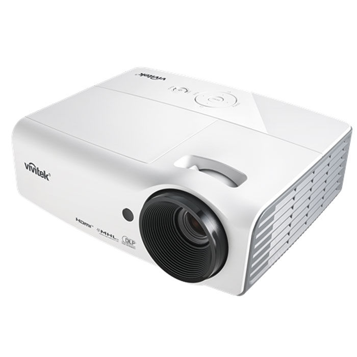 Vivitek D555WH мультимедийный проекторD555WH Vivitek D555WH мультимедийный проекторD555WHМодель Vivitek D555WH приходит на смену хиту продаж – проектору Vivitek D555. Новинка может быть использована как в офисе, так и учебной аудитории, обладает современным дизайном и небольшими габаритами, а также привлекает доступной ценой. Особо следует отметить новую высокоэффективную лампу, способную проработать до 10 000 часов. Порт MHL для подключения мобильных устройств Обновленный корпус Сниженный уровень шума Чип: 0.55 DMD Максимальное поддерживаемое разрешение: WUXGA (1920x1200) Проекционная система: DLP Проекционное отношение: 1.92 - 2.14:1 Параметры объектива: F/2.52-2.73 мм, f/21.8-24 мм Зум, фокусировка: 1.1x Оффсет: 114%