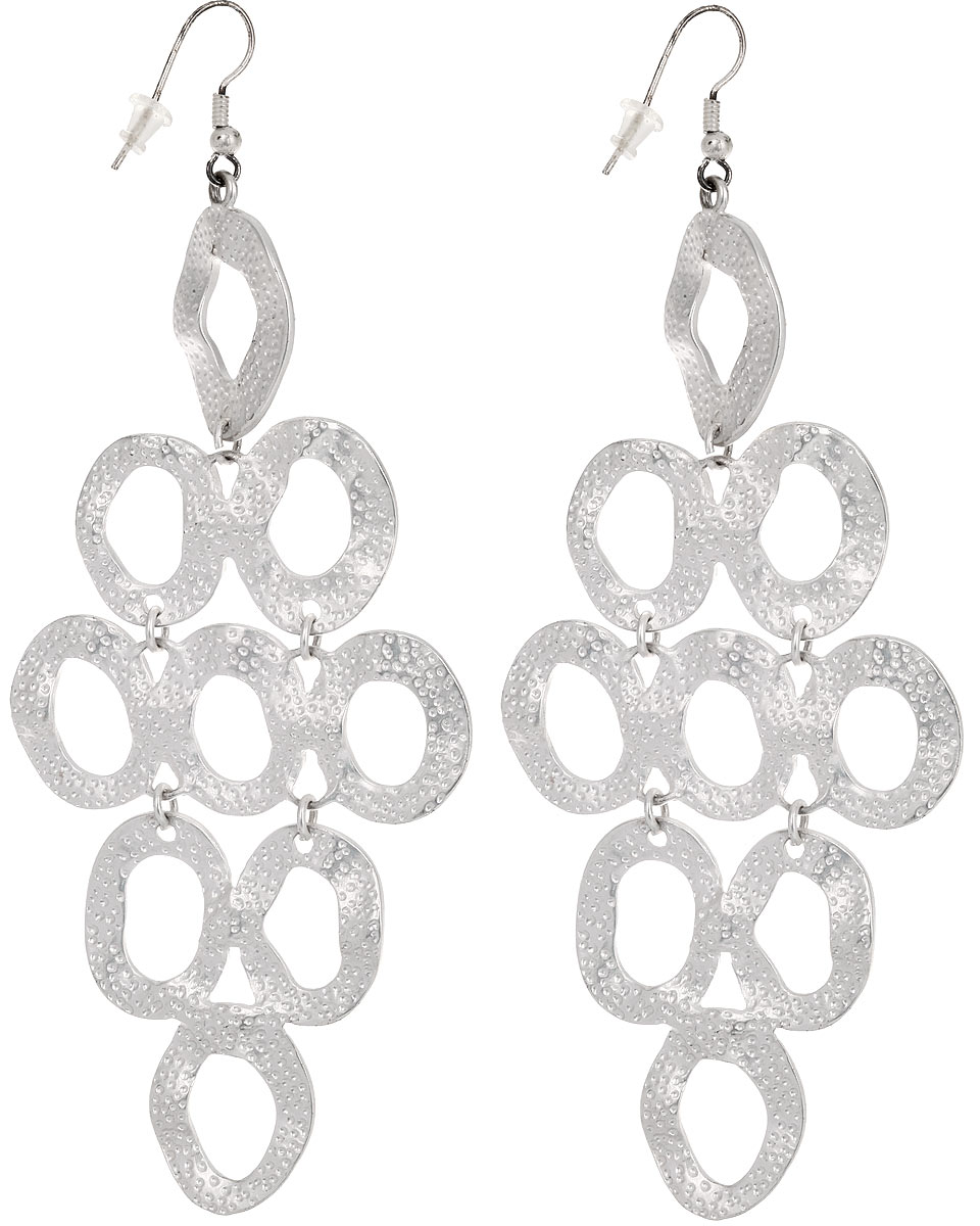 Серьги Taya, цвет: серебристый. T-B-1866T-B-1866-EARRINGS-SILVER Серьги Taya, цвет: серебристый. T-B-1866T-B-1866-EARRINGS-SILVERСтильные серьги Taya выполнены из бижутерийного сплава на основе из латуни, оформлены подвесками из колец, которые дополнены стразами. Сережки застегиваются на практичный замок-петлю с фиксаторами. Серьги Taya блестяще подчеркнут изящество, женственность и красоту своей обладательницы.