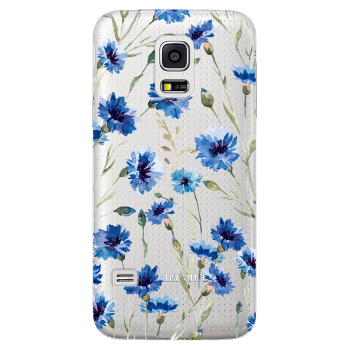 Deppa Art Case чехол для Samsung Galaxy S5 mini, Flowers (василек)