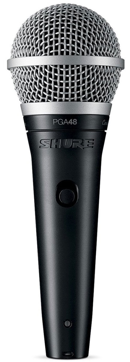 Shure PGA48-XLR микрофонPGA48-XLR Shure PGA48-XLR микрофонPGA48-XLRShure PGA48-XLR представляет собой кардиоидный вокальный микрофон c выключателем. Микрофон дополнительно комплектуется микрофонным кабелем с разъёмами XLR. Вокальный динамический, произведенный компанией Shure, создан для концертного и повседневного озвучивания вокала и музыкальных инструментов. Также он хорош для использования на небольших концертных площадках. Shure PGA48-XLR имеет кардиоидную диаграмму направленности, благодаря которой он прекрасно снимает звуковой сигнал, при этом эффективно подавляя нежелательные шумы, поступающие с тыльной стороны капсюля. Для изготовления капсюлей и передатчиков микрофона Shure PGA48-XLR инженеры используют качественные и высокотехнологичные материалы, что гарантирует конечное высокое качество. Это обеспечивает достаточно высокий уровень выходного сигнала при этом эффективно подавляя обратную связь. Частотные характеристики в диапазоне от 60 Гц до 15 кГц дают ясное и прозрачное звучание вокала. Вокальный микрофон с...