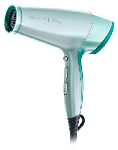 Remington D8700 фенD8700 Remington D8700 фенD8700Обладая инновационной технологией ThermoCare, фен PROtect от Remington идеально подходит для ежедневного пользования и обладает высокой эффективностью сушки с меньшим воздействием тепла*, это гарантирует великолепный результат с меньшим тепловым воздействием для большей защиты волос. Все это - без снижения качества стайлинга и мощности фена. Кроме того, фен Remington PROtect доставляет на 90% больше ионов, благодаря функции ионного кондиционирования, что гарантирует блеск волос и предотвращает спутывание Для полного контроля во время укладки, фен обладает тремя режимами тепла и двумя скоростными режимами. В зависимости от вашего стиля или типа волос выбирайте между насадкой-концентратором (для гладких волос) или диффузером (для природных локонов).