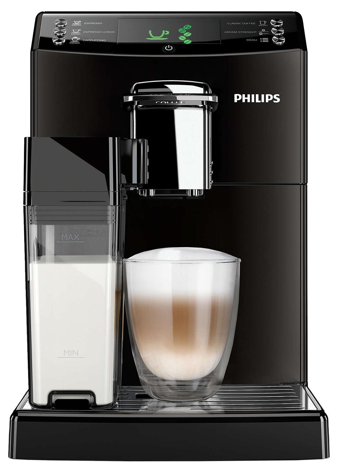 Philips HD8848/09 кофемашинаHD8848/09 Philips HD8848/09 кофемашинаHD8848/09Эспрессо или классический кофе с помощью функции CoffeeSwitch. Превосходный вкус заварного кофе, приготовленного с помощью автоматической эспрессо-кофемашины! Наслаждайтесь классическим кофе по утрам или крепким эспрессо, просто изменив положение переключателя. Уникальная функция CoffeeSwitch позволяет выбирать идеальный кофейный напиток, приготовленный из свежемолотых зерен, для любого настроения или времени суток. Идеальный капучино с пышной молочной пеной одним нажатием кнопки. Наслаждаться превосходным капучино, приготовленным при идеальной температуре, теперь просто как никогда. Просто наполните молочный кувшин и присоедините его к кофемашине, затем выберите свой напиток. Будет ли это капучино или просто взбитое молоко, приготовление займет всего несколько секунд. При этом не будет никаких брызг. Потрясающий вкус благодаря 100%-но керамическим жерновам. Забудьте о жженом привкусе кофе благодаря 100%-но керамическим жерновам, которые не перегревают зерна. Керамика гарантирует...