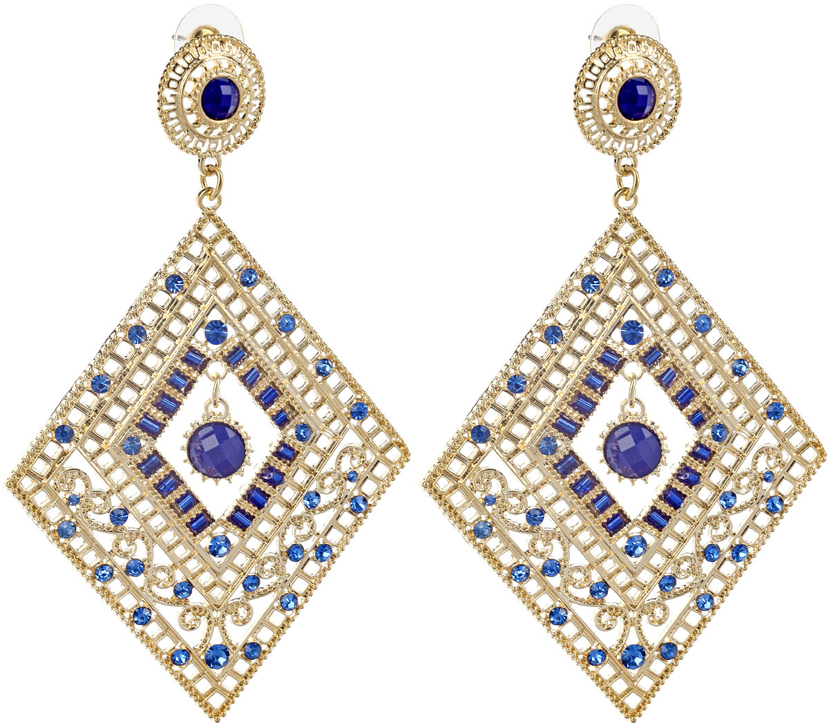 Серьги Avgad, цвет: золотистый, синий. EA178JW301EA178JW301 Серьги Avgad, цвет: золотистый, синий. EA178JW301EA178JW301Стильные серьги Avgad, изготовленные из ювелирного сплава, дополнены стразами и вставками из акрила. Застегиваются серьги на замок-гвоздик с пластиковыми заглушками. Серьги упакованы в мешочек на кулиске. Такие серьги позволят вам с легкостью воплотить самую смелую фантазию и создать собственный, неповторимый образ.