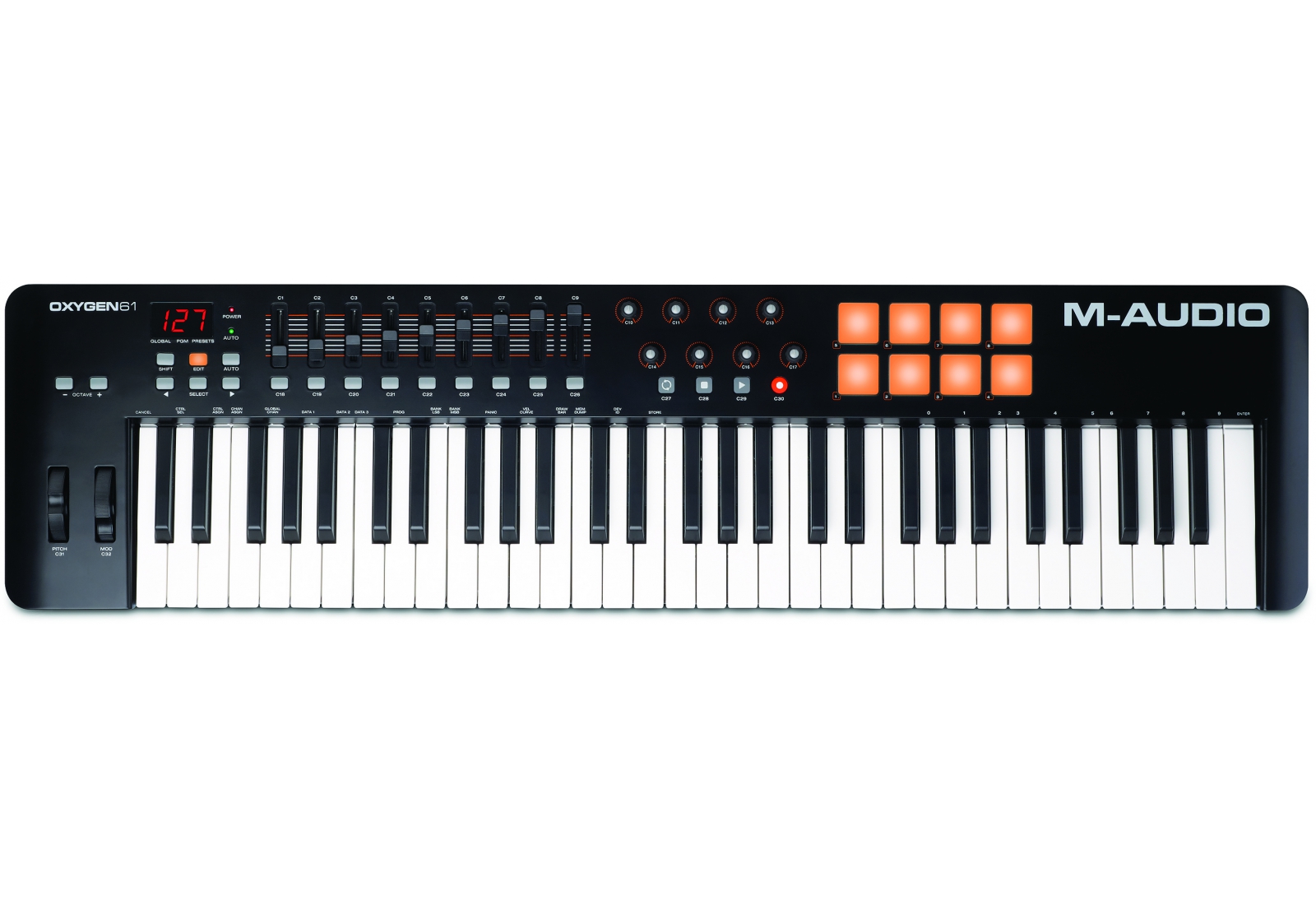 M-Audio Oxygen 61 II Midi-клавиатураM-Audio M-Audio Oxygen 61 II Midi-клавиатураM-AudioM-Audio Oxygen 61 - новый MIDI-контроллер, принадлежащий серии Oxygen, представленной на выставке Musikmesse 2014. Он представляет собой модернизированную и усовершенствованную версию контроллераM- Audio Oxygen 61. Инженеры доработали электронику и механику оригинала, а также дополнили комплектацию устройства, расширив его потенциал. M-Audio Oxygen 61 комплектуется Ableton Live Lite - это одно из наиболее популярных программных обеспечений для профессиональных музыкантов. Эта программа отлично подходит как для студийной работы, так и для воспроизведения музыки в реальном времени. Ableton Live Lite позволяет спонтанно сочинять и записывать музыку, создавать миксы и семплы, редактировать музыкальные композиции в реальном времени. Программа умеет сохранять созданный трек или компоновать его с другими мелодиями. M-Audio Oxygen 61 поставляется также с виртуальными инструментами премиум класса SONiVOX Twist. SONiVOX Twist представляет собой VST/AU/RTAS...
