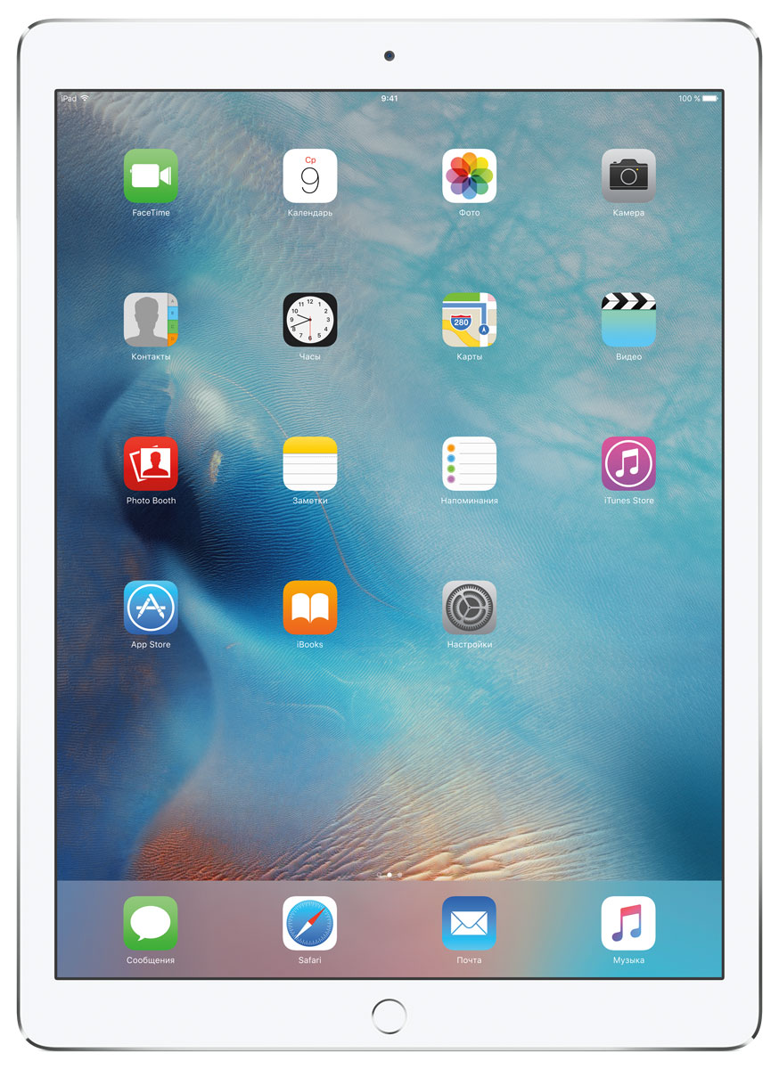 Apple iPad Pro Wi-Fi 32GB, SilverML0G2RU/A Apple iPad Pro Wi-Fi 32GB, SilverML0G2RU/AС Apple iPad Pro мир ваших увлечений станет ещё обширнее. Это устройство обладает потрясающим 12,9-дюймовым дисплеем Retina и улучшенной технологией Multi-Touch, а его производительность почти в два раза выше, чем iPad Air 2. Новый iPad Pro не просто больше - с ним вы получите возможность работать и творить в совершенно иных масштабах. Дисплей Retina с диагональю 12,9 на iPad Pro - самый совершенный из всех. Он на 78% больше, чем у iPad Air 2, а под его стеклом уместились обновлённая подсистема Multi-Touch и самое высокое разрешение среди всех устройств iOS - 5,6 млн пикселей. Его потрясающая чёткость и впечатляющие цвета, включая насыщенный чёрный, делают невероятно увлекательным любое занятие: от обработки фотографий до игр со сложной графикой. В корпус данной модели встроено четыре динамика, которые обеспечивают естественный и объёмный звук. Впервые отсеки для динамиков вырезаны прямо в корпусе unibody. Благодаря новой архитектуре динамики получили на 61%...