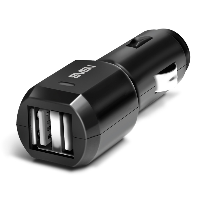 Sven USB Car Charger C-127, Black автомобильное зарядное устройствоSV-012373 Sven USB Car Charger C-127, Black автомобильное зарядное устройствоSV-012373Автомобильное зарядное USB-устройство Sven Car Charger C-127 с двумя выходами предназначено для питания и заряда аккумуляторов портативных устройств (мобильных телефонов, смартфонов, GPS-навигаторов, MP3-плееров, КПК, планшетных компьютеров и других цифровых устройств) через гнездо прикуривателя от бортовой сети автомобиля.