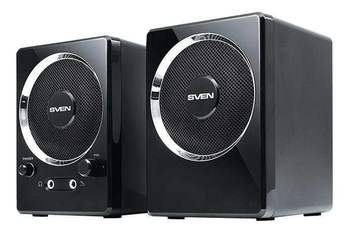 Sven 247, Black акустическая система 2.0SV-0110247BK Sven 247, Black акустическая система 2.0SV-0110247BKКомпания SVEN представила отражение новейших тенденций в дизайне компьютерной акустики класса 2.0 - акустическую систему SVEN 247. Внешний вид колонок сочетает в себе глянец и хром, отсутствие острых углов и плавные округлые линии. Техническая начинка у модели столь же современная. При своих компактных размерах устройство выдает детальное насыщенное звучание. Такой результат достигается за счет передовых технологий сборки и инженерных решений (например, встроенного мостового усилителя). Для комфорта пользователя на переднюю панель активной колонки вынесены кнопка «Роwer», отвечающая за питание модели, и регулятор громкости. Там же предусмотрены разъемы для подключения наушников и микрофона. Модель подключается к ПК через USB-порт. Это решение очень удобно, учитывая тот факт, что розеток рядом с рабочим столом всегда не хватает и приходится «разрываться» между настольной лампой, принтером и акустикой. Особенности Акустическая система совместима с PC, DVD/Media-проигрывателями,...