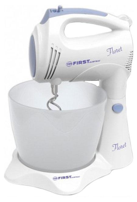 First FA-5250, White миксерFA-5250 First FA-5250, White миксерFA-52505250 Миксер с чашей FIRST, 5 скор, чаша 1.5 л, 2 пары насадок, белый
