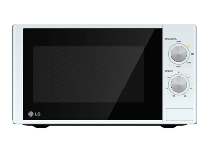 LG MS-2022D СВЧ-печьMS-2022D LG MS-2022D СВЧ-печьMS-2022DМикроволновая печь LG MS2022D - это простая и недорогая модель с механическим интуитивно понятным управлением. С ее помощью вы в кратчайшие сроки разогреете или разморозите продукты, а также приготовите различные блюда. Дверца легко открывается при помощи кнопки. Внутренняя поверхность печи имеет эмалированное покрытие Easy Clean, которое без труда оттирается от пищевых загрязнений. Равномерный нагрев пищи и компактный размер корпуса Благодаря технологии I-wave содержимое печи равномерно нагревается по всему объему. Блюда одинаково нагреются как в центре, так и по краям. На размораживание продуктов, лежавших в морозилке, уйдет лишь несколько минут. Микроволновая печь LG MS 2022D отличается компактными габаритами, поэтому прекрасно подходит для тесной кухни, а ее универсальный дизайн будет уместен в любом интерьере.