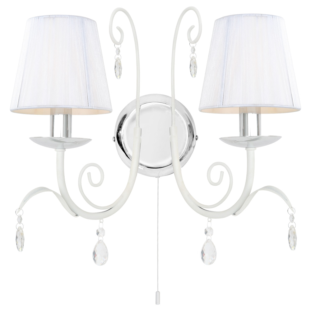 Светильник настенный Arte Lamp ROMANA SNOW A1743AP-2WH Светильник настенный Arte Lamp ROMANA SNOW A1743AP-2WH