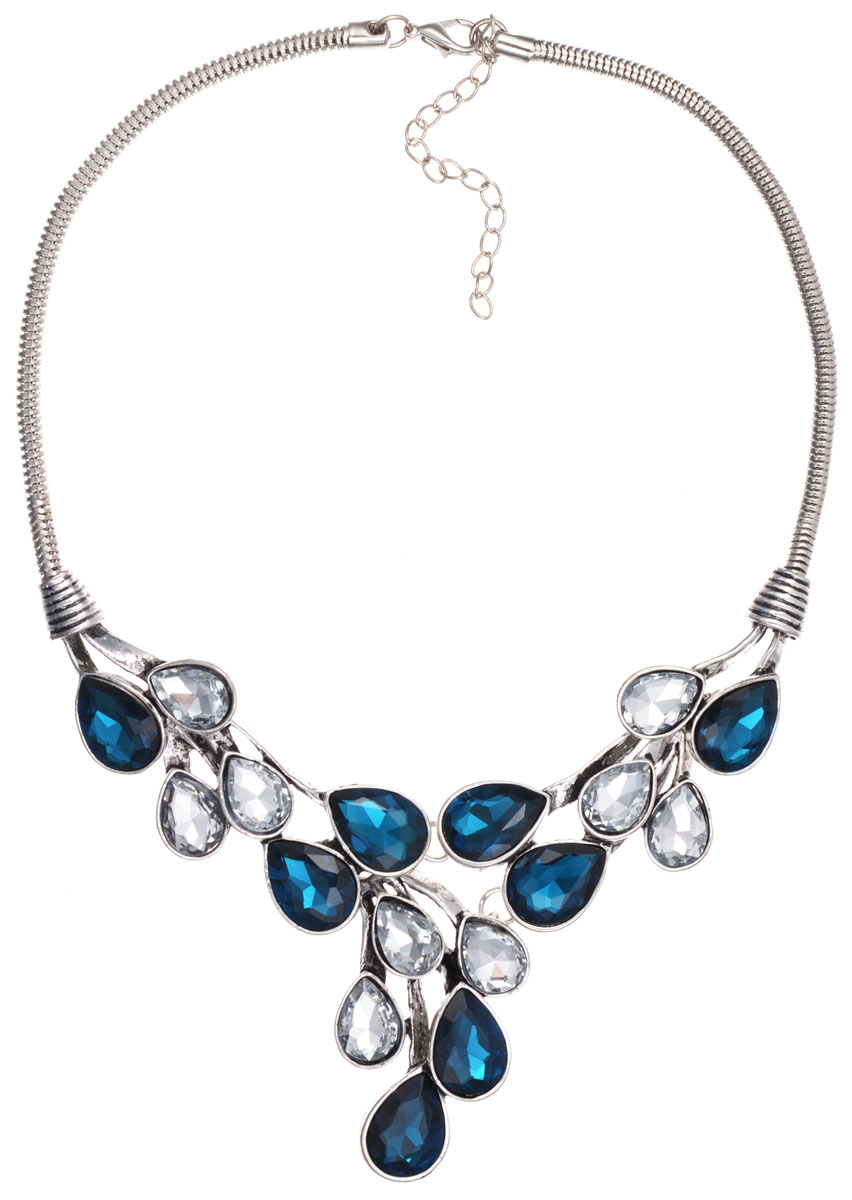 Колье Taya, цвет: серебристый, темно-синий. T-B-9806T-B-9806-NECK-SL.D.BLUE Колье Taya, цвет: серебристый, темно-синий. T-B-9806T-B-9806-NECK-SL.D.BLUEЭлегантное колье Taya, выполнено из бижутерийного сплава и стекла. Центральная часть изделия оформлена оригинальными элементами в виде веточек, которые дополнены стразами. Колье застегивается на практичный замок-карабин, длина регулируется за счет дополнительных звеньев. Стильное колье придаст вашему образу изюминку, подчеркнет индивидуальность.