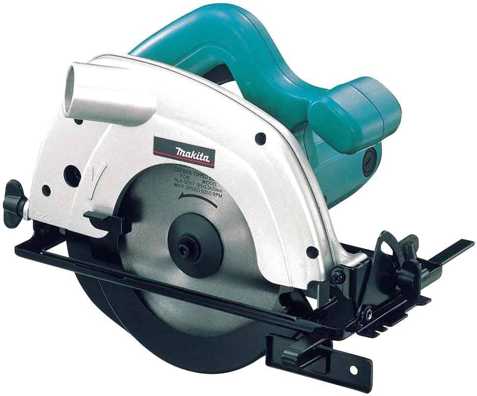 Пила дисковая Makita 5604R4327 Пила дисковая Makita 5604R4327Дисковая пила Makita 5604R – это профессиональный инструмент, предназначенный для распиловки древесины, любых материалов из древесины (ДСП, ДВП, ламинат) для пиления алюминия и даже цементноволокнистых плит. Конечно же, такой большой спектр обрабатываемых материалов пила может резать при установке соответствующих дисков. Максимальный диаметр диска, который устанавливается на пилу Makita 5604R, равен 165 мм. Таким диском пила может распилить материал толщиной до 54 мм. Диск устанавливается на шпиндель, который соединен валом двигатель через шестерню и фиксируется винтом с шайбой. Чтобы заменить диск на дисковой пиле Makita 5604R в передней части инструмента надо нажать на кнопку, которая заблокирует вал электродвигателя двигателя. Не отпуская кнопки фиксации вала, шестигранным ключом откручивается винт с шайбой. Процесс очень простой. Он не требует много времени или специальных знаний. В основном распил всегда производится, когда опорная плита пилы...