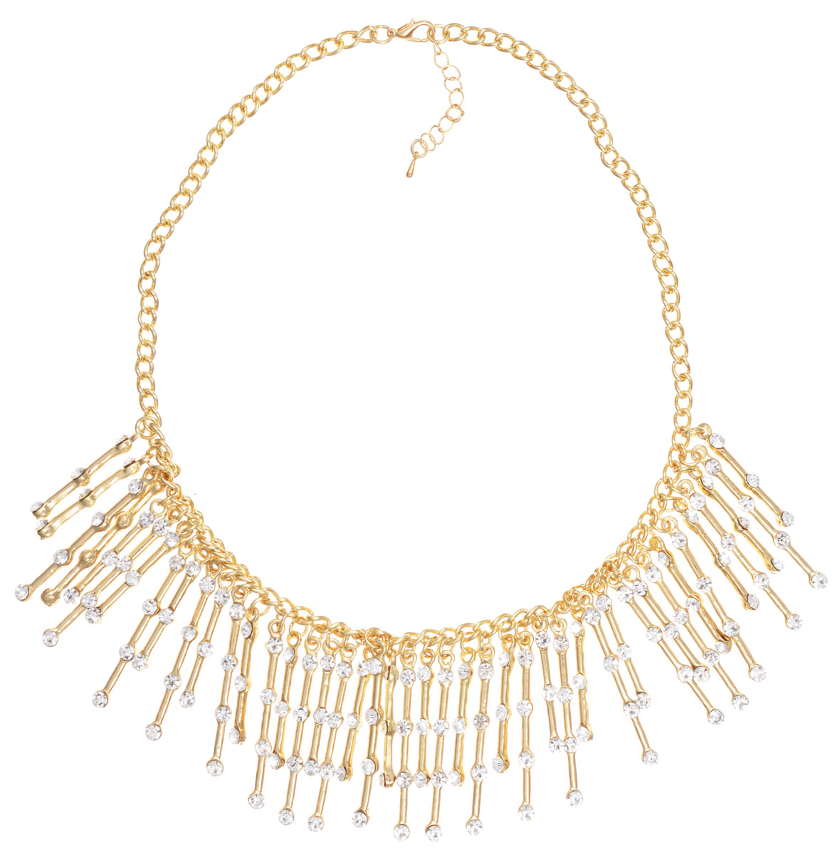 Колье Taya, цвет: золотистый. T-B-9134T-B-9134-NECK-GOLD Колье Taya, цвет: золотистый. T-B-9134T-B-9134-NECK-GOLDЭлегантное колье Taya, выполнено в виде цепочки из бижутерийного сплава. Центральная часть колье дополнена оригинальными элементами, которые дополнены стеклянными стразами. Колье застегивается на практичный замок-карабин, длина регулируется за счет дополнительных звеньев. Стильное колье придаст вашему образу изюминку, подчеркнет индивидуальность.