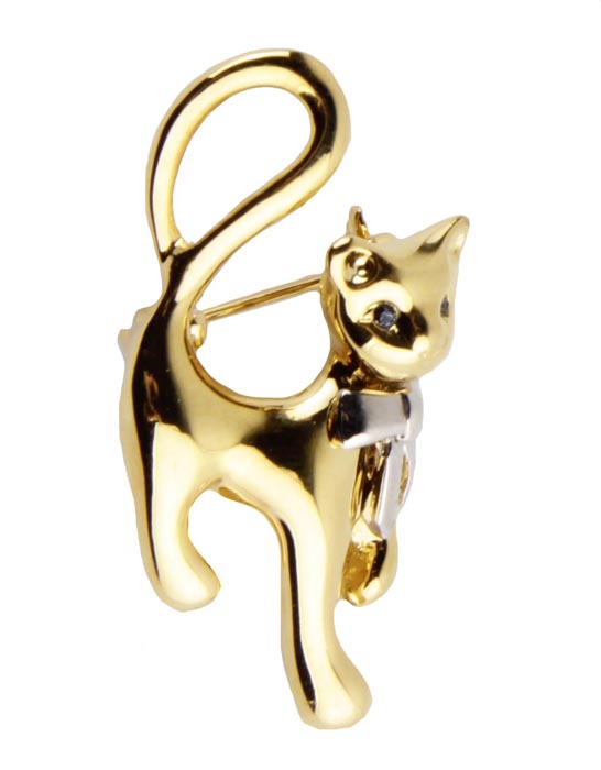 Брошь Котенок. Бижутерный сплав, кристаллы. Корея, конец ХХ векаb052r670 Брошь Котенок. Бижутерный сплав, кристаллы. Корея, конец ХХ векаb052r670Брошь Котенок. Бижутерный сплав, кристаллы. Корея, конец ХХ века. Размер броши 2 х 4 см. Сохранность хорошая. Брошь, выполненная из бижутерного сплава двух оттенков- золотого и серебряного, украшена австрийскими кристаллами. Брошь для любительниц винтажных брошей! Грамотно и умело подобранная брошь как ничто другое, расставляет акценты в Вашем образе, делая наряд элегантным и благородным.