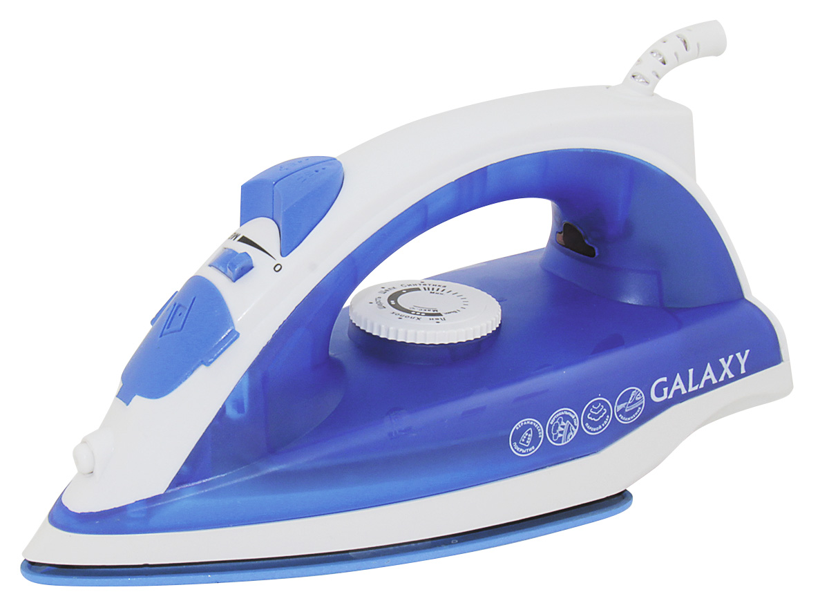 Galaxy GL6121, Blue утюг4630003367075 Galaxy GL6121, Blue утюг4630003367075Galaxy GL6121 - компактный и надежный утюг, благодаря которому ваша одежда всегда будет выглядеть аккуратно и опрятно. Заострённый носик эффективно разглаживает ткань между пуговицами и швами. Подошва из нержавеющей стали с керамическим покрытием отлично скользит по тканям любого типа. Имеет указатель максимального уровня воды и индикатор нагрева. Присутствует возможность вертикального отпаривания и паровой удар. Функция увлажнения поможет размягчить ткань перед работой. Силиконовый уплотнитель крышки резервуара Индикатор уровня воды Индикатор нагрева
