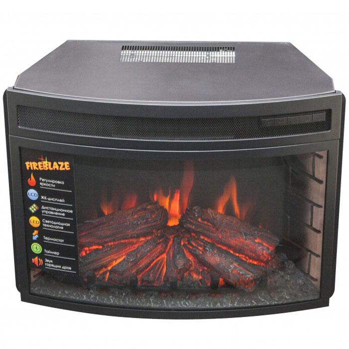 RealFlame Firespace 25 электроочаг декоративныйFirespace 25 RealFlame Firespace 25 электроочаг декоративныйFirespace 25Электрический очаг RealFlame Firespace 25 предназначен для встраивания в обрамления. Он оснащен потрясающим эффектом пламени и муляжом дров, расположенных за полукруглым (панорамным) фронтальным стеклом. С помощью регулятора можно задать желаемую яркость пламени (4 уровня регулировки), а инфракрасный обогреватель с поддувом спрятан в верхней части очага и обеспечивает обогрев в холодную погоду. Электрический камин с порталом станет оригинальной деталью в любом интерьере, не нуждаясь при этом в никаких специальных работах по установке.