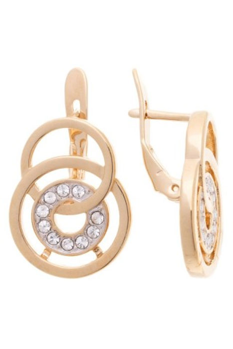 Серьги Jenavi Сатурнио, цвет: золотистый. f498q100f498q100 Серьги Jenavi Сатурнио, цвет: золотистый. f498q100f498q100Серьги Jenavi Сатурнио изготовлены из ювелирного сплава с антиаллергическим гальваническим покрытием позолотой с родированием и оформлены кристаллами Swarovski. Изделие оснащено классическим английским замком, который надежно зафиксирует серьги. Стильные серьги Jenavi Сатурнио не оставят равнодушной ни одну любительницу изысканных украшений и помогут создать собственный неповторимый образ.