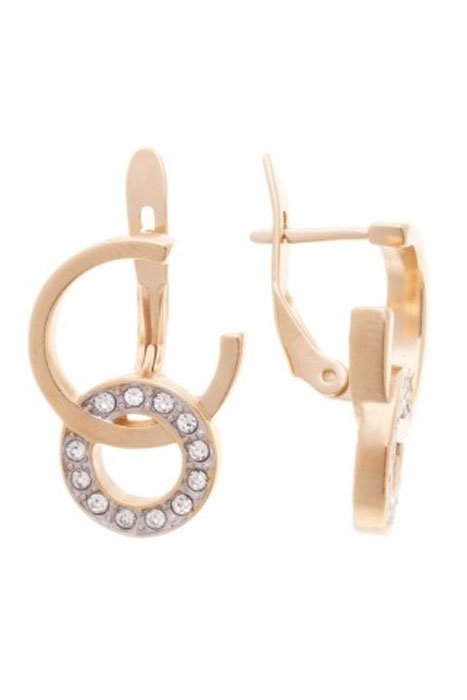 Серьги Jenavi Аранция, цвет: золотистый. f502f100f502f100 Серьги Jenavi Аранция, цвет: золотистый. f502f100f502f100Серьги Jenavi Аранция изготовлены из ювелирного сплава с антиаллергическим гальваническим покрытием позолотой с родированием и оформлены кристаллами Swarovski. Изделие оснащено классическим английским замком, который надежно зафиксирует серьги. Стильные серьги Jenavi Аранция не оставят равнодушной ни одну любительницу изысканных украшений и помогут создать собственный неповторимый образ.