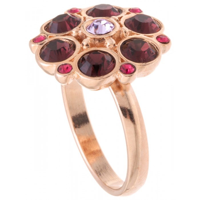 Кольцо Jenavi Абарис, цвет: золотистый, красный, сиреневый. Размер 18k310p016 Кольцо Jenavi Абарис, цвет: золотистый, красный, сиреневый. Размер 18k310p016Шикарное кольцо Jenavi Абарис изготовлено из ювелирного сплава с антиаллергическим гальваническим покрытием позолотой. Декоративный элемент выполнен в виде цветка и оформлен кристаллами Swarovski. Стильное кольцо придаст вашему образу изюминку и подчеркнет индивидуальность.