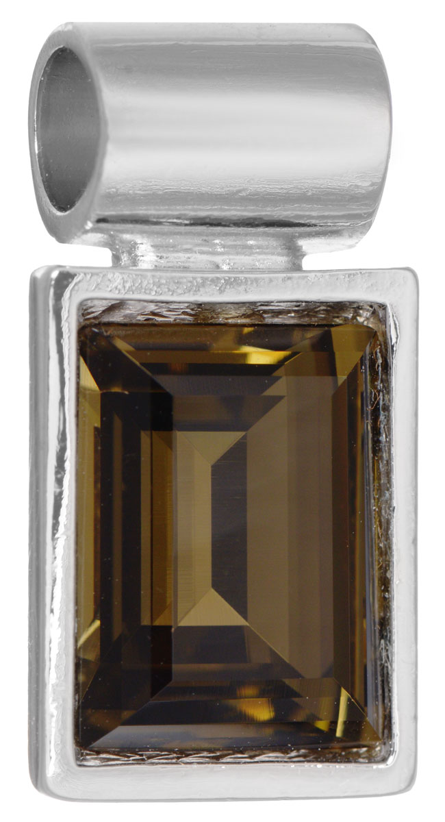 Подвеска Jenavi Унда, цвет: серебряный, коричневый. k293f325k293f325 Подвеска Jenavi Унда, цвет: серебряный, коричневый. k293f325k293f325Подвеска Jenavi Унда выполнена из гипоаллергенного ювелирного сплава, оформлена покрытием из серебра и родия. Подвеска прямоугольной формы дополнена граненым кристаллом Swarovski. Изделие имеет отверстие, которое позволит использовать цепочку любого диаметра. Подвеска Jenavi Унда поможет дополнить любой образ и привнести в него завершающий яркий штрих.