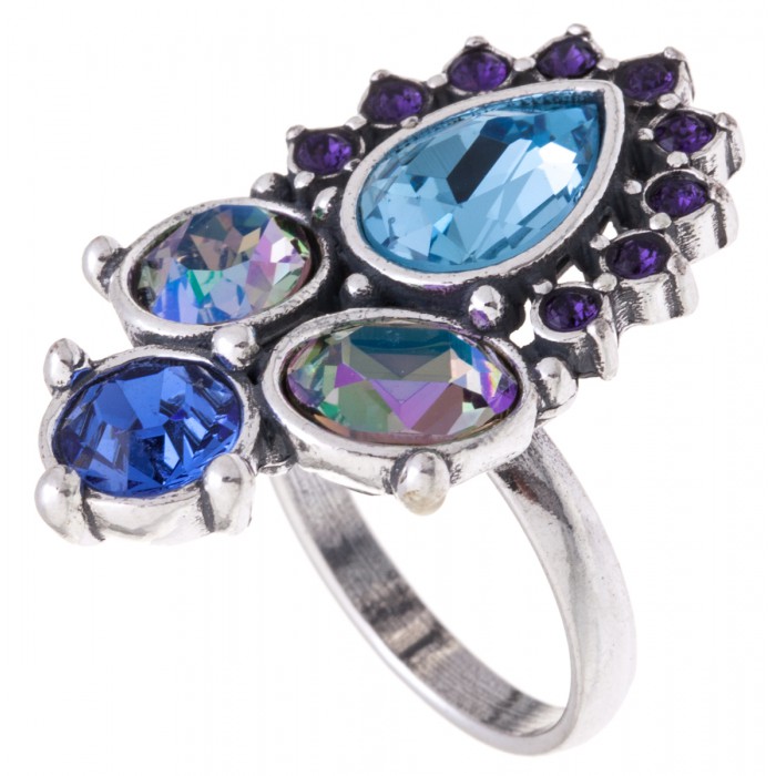Кольцо Jenavi Сефория, цвет: серебряный, голубой. k3223040. Размер 20k3223040 Кольцо Jenavi Сефория, цвет: серебряный, голубой. k3223040. Размер 20k3223040Кольцо Jenavi Сефория выполнено из ювелирного сплава с антиаллергическим гальваническим покрытием серебром. Изделие украшено сверкающими голубыми кристаллами Swarovski различных оттенков. Изысканное кольцо станет оригинальным аксессуаром как для повседневного, так и для вечернего наряда, оно подчеркнет вашу индивидуальность и неповторимый стиль, и поможет создать незабываемый уникальный образ.