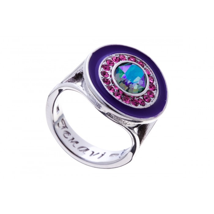 Кольцо Jenavi Color 18, цвет: серебряный, фиолетовый, розовый. f379f070. Размер 16f379f070 Кольцо Jenavi Color 18, цвет: серебряный, фиолетовый, розовый. f379f070. Размер 16f379f070Стильное кольцо Jenavi Color 18 выполнено из гипоаллергенного ювелирного сплава с родированием и серебрением и оформлено кристаллами Swarovski. Стильное кольцо придаст вашему образу изюминку, подчеркнет индивидуальность.