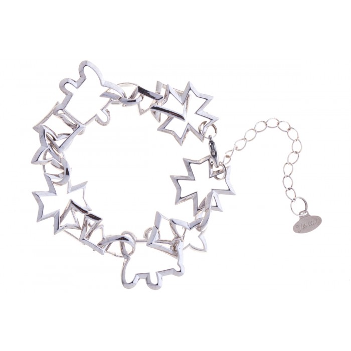 Браслет Jenavi Gammi. Хэбэ, цвет: серебряный. k230f490k230f490 Браслет Jenavi Gammi. Хэбэ, цвет: серебряный. k230f490k230f490Оригинальный браслет Jenavi из коллекции Gammi. Хэбэ изготовлен из гипоаллергенного ювелирного сплава с покрытием из серебрения с родием. Изделие застегивается на замок- карабин с удлиняющей цепочкой.
