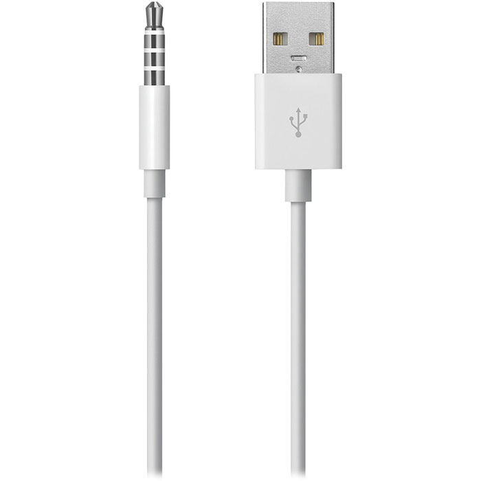 Apple MC003ZM/A USB-кабель для iPod ShuffleMC003ZM/A Apple MC003ZM/A USB-кабель для iPod ShuffleMC003ZM/AКабель Apple MC003ZM/A служит для синхронизации iPod Shuffle третьего или четвертого поколения с компьютером, а также для зарядки аккумулятора. Комплект включает в себя два USB кабеля длиной 4,5 см и 1 м.