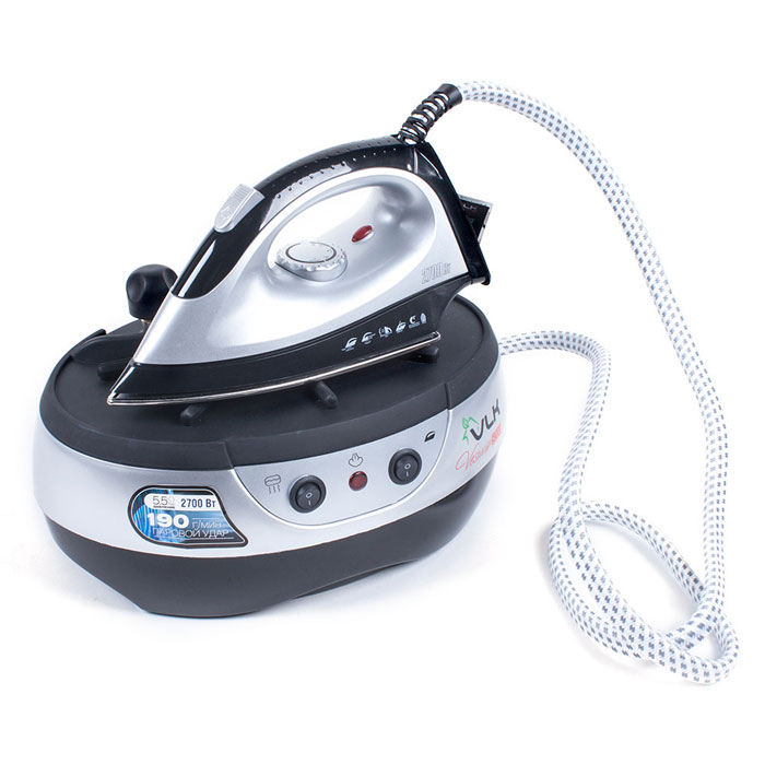 VLK 5200-VLK Vesuvio, Black Silver парогенераторVLK Vesivio 5200 VLK 5200-VLK Vesuvio, Black Silver парогенераторVLK Vesivio 5200VLK 5200-VLK Vesuvio - мощный и компактный электрический парогенератор со стальной подошвой для быстрого и качественного глажения и отпаривания различных тканей, в том числе деликатных. Благодаря мощному постоянному пару и давлению в 5,5 бар обеспечивается качественное отпаривание одежды, а при помощи функции парового удара появляется возможность разглаживания крупных складок. Регулировка нагрева подошвы утюга Мощный паровой удар Функция сухого глажения Индикация нагрева подошвы утюга Индикатор готовности пара Желобок для пуговиц на подошве утюга
