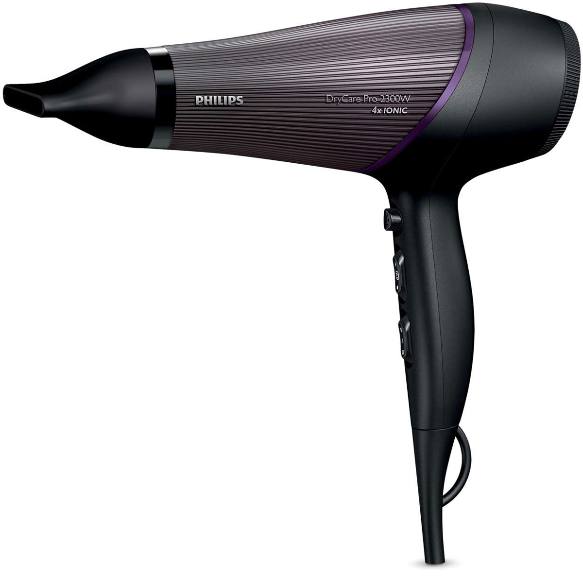 Philips BHD177/00 DryCare фенBHD177/00 Philips BHD177/00 DryCare фенBHD177/00Профессиональный фен Philips DryCare оснащен новым мотором переменного тока, который обеспечивает скорость потока воздуха до 105 км/ч для быстрого и профессионального результата. Прибор генерирует в 4 раза больше ионов, чем другие модели Philips, поэтому волосы становятся более блестящими и выглядят превосходно. В 4 раза больше ионов для дополнительного блеска волос: Усиленная система ионизации для невероятно гладких и блестящих волос. Этот фен генерирует в 4 раза больше отрицательно заряженных ионов по сравнению с другими моделями Philips. Блестящий результат гарантирован! Насадка-концентратор 7 мм для великолепной укладки: Насадка-концентратор с отверстием 7 мм обеспечивает направленный поток воздуха для фиксации отдельных прядей. Незаменимая насадка для идеальной укладки и эффективной сушки. Нажмите и отпустите кнопку холодного обдува для фиксации укладки: Функция, без которой не обходится ни один профессиональный...