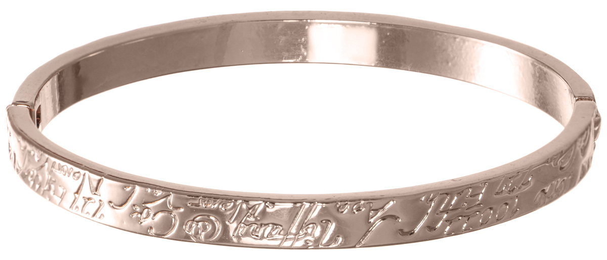 Браслет Taya, цвет: золотистый. T-B-10791T-B-10791-BRAC-GOLD Браслет Taya, цвет: золотистый. T-B-10791T-B-10791-BRAC-GOLDБраслет современного дизайна Taya выполнен из металлического сплава. Изделие с жесткой конструкцией на шарнире, по наружной поверхности оформлено гравировкой с символикой бренда. Браслет застегивается с помощью застежки-защелки. Стильный браслет поможет дополнить любой образ и привнести в него завершающий яркий штрих.