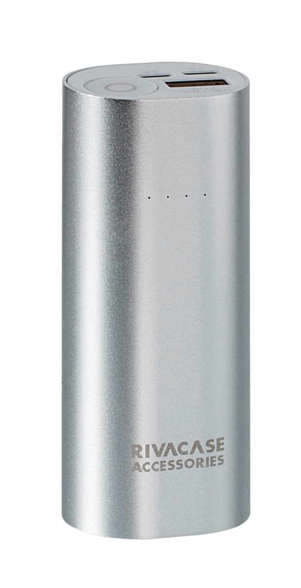 Rivapower VA1005 внешний аккумуляторVA 1005 Rivapower VA1005 внешний аккумуляторVA 1005Rivapower VA1005 - литий-ионный внешний аккумулятор емкостью 5000 мАч. Два входа устройства предназначены для заряда аккумуляторной батареи через кабель с Micro - USB разъемом или через оригинальный кабель Apple Lightning. Аккумулятор совместим с наиболее популярными мобильными устройствами, в том числе и с iPhone и iPad. Подключите мобильное устройство к аккумулятору и зарядка начнется автоматически, а по ее завершении устройство отключится. Четыре светодиодных индикатора на лицевой стороне покажут уровень заряда аккумулятора. Защита от перегрева, перезаряда, переразряда, перегрузки по току и короткого замыкания защитит устройство от повреждений и выхода из строя. Надежный алюминиевый корпус защищает Rivapower VA1005 от случайного повреждения, поглощает и отводит тепло, производимое аккумулятором. Полностью заряженный аккумулятор заряжает смартфон до 2 раз или планшет 1 раз (в зависимости от емкости батареи мобильного устройства). Аккумуляторная батарея...