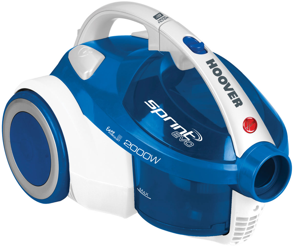 Hoover TSBE2002 Sprint Evo пылесосTSBE2002 Hoover TSBE2002 Sprint Evo пылесосTSBE2002Простой, компактный и легкий пылесос Hoover TSBE2002 Sprint Evo с циклонической системой обеспечивает превосходное качество уборки, а высокое качество очистки воздуха обеспечивает моющийся HEPA фильтр. Насадка Easy Parquet обеспечит деликатный уход за паркетным полом и другими поверхностями, которые легко поцарапать. Эта насадка снабжена мягкой щетиной и колесиками из фетра. Легкая очистка контейнера одним касанием клавиши Инженеры Hoover постарались сделать очистку контейнера для пыли максимально комфортной и гигиеничной. Просто, легко и удобно.