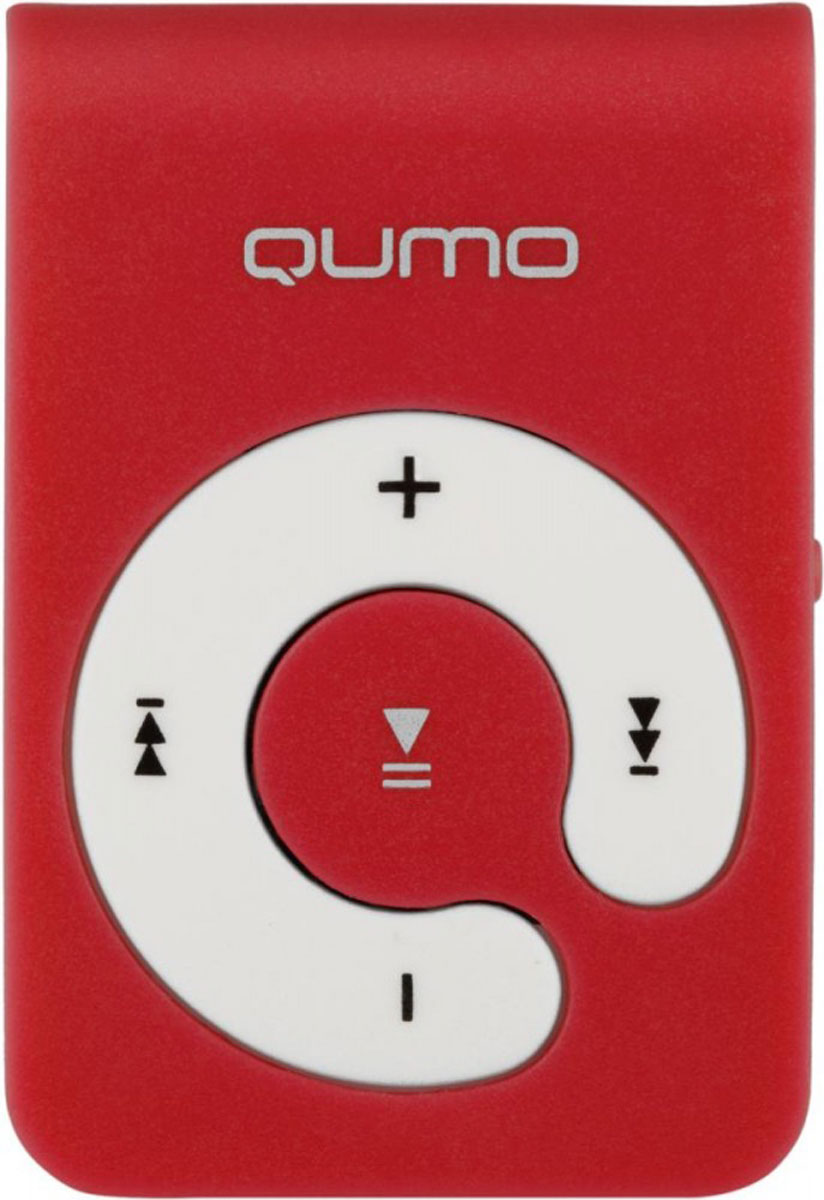 Qumo Hit, Red MP3-плеер19167 Qumo Hit, Red MP3-плеер19167Миниатюрный и невесомый МР3-плеер Qumo Hit. На корпусе плеера предусмотрена клипса, с помощью которой его можно закрепить на одежде, лямке рюкзака или элементах спортивной экипировки. В качестве источника файлов выступает microSD карта, а для подключения зарядки и синхронизации с компьютером предусмотрен вход microUSB. Также плеер можно использовать как кардридер, позволяя сохранить на носитель не только музыку, но и важные документы.