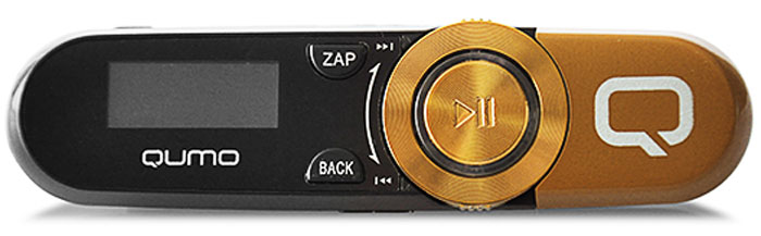 Qumo Magnitola 4Gb, Gold MP3-плеер20564 Qumo Magnitola 4Gb, Gold MP3-плеер20564Максимально удобный MP3-плеер Qumo Magnitola с клипсой крепления, встроенным разъемом USB и функцией FM-радио. Оснащен небольшим экраном для просмотра параметров воспроизведения и навигации в меню.