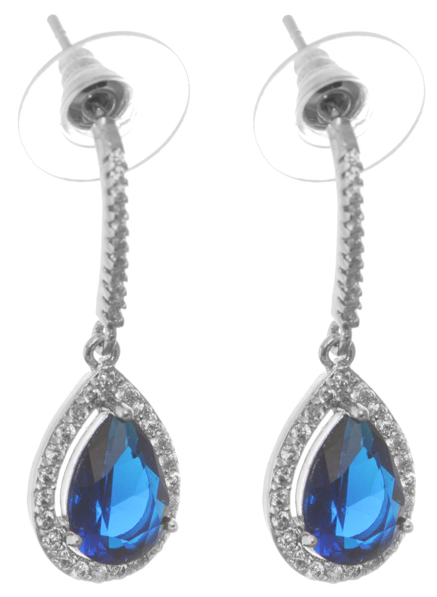 Серьги Fashion House, цвет: серебряный, синий. FH32756FH32756 Серьги Fashion House, цвет: серебряный, синий. FH32756FH32756Роскошные серьги Fashion House изготовлены из металлического сплава, инкрустированы стразами и дополнены подвеской с цирконом в форме капли. В качестве основания изделия используется замок-гвоздик с заглушками, которые надежно зафиксируют сережку. Стильные серьги помогут дополнить любой образ и привнести в него завершающий яркий штрих.
