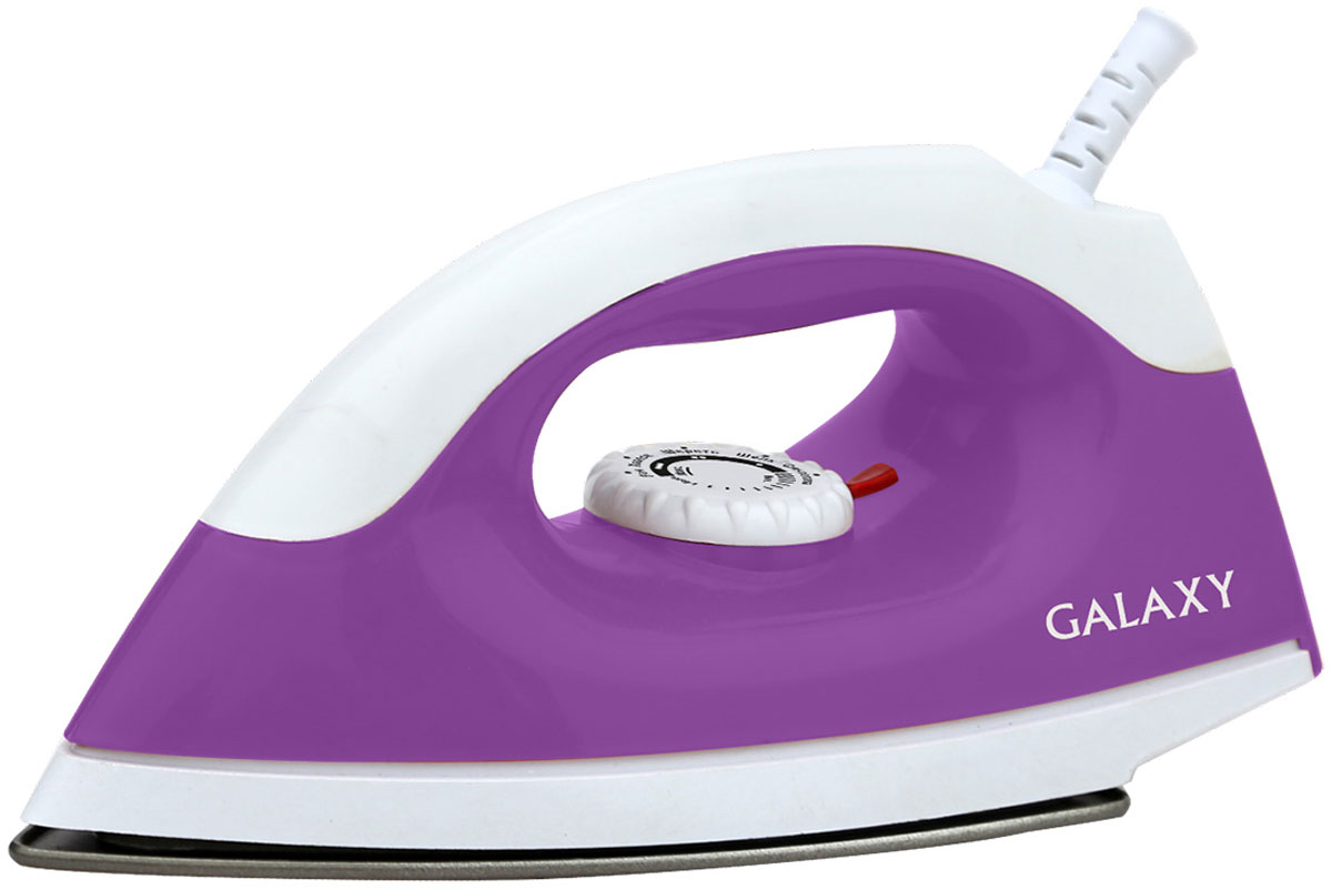Galaxy GL 6126, Purple утюг4650067300641 Galaxy GL 6126, Purple утюг4650067300641Подошва утюга Galaxy GL 6126 произведена из нержавеющей стали и оснащена антипригарным покрытием, упрощающим уход и позволяющим быстро проглаживать деликатные виды тканей. Устройство оснащено защитой от перегрева. Утюг максимально прост в использовании и предназначен исключительно для сухой глажки. Ручка устройства удобна для удержания и не скользит в руке. Подошва имеет заостренный носик, благодаря чему проглаживание складок в труднодоступных местах стало еще удобнее.